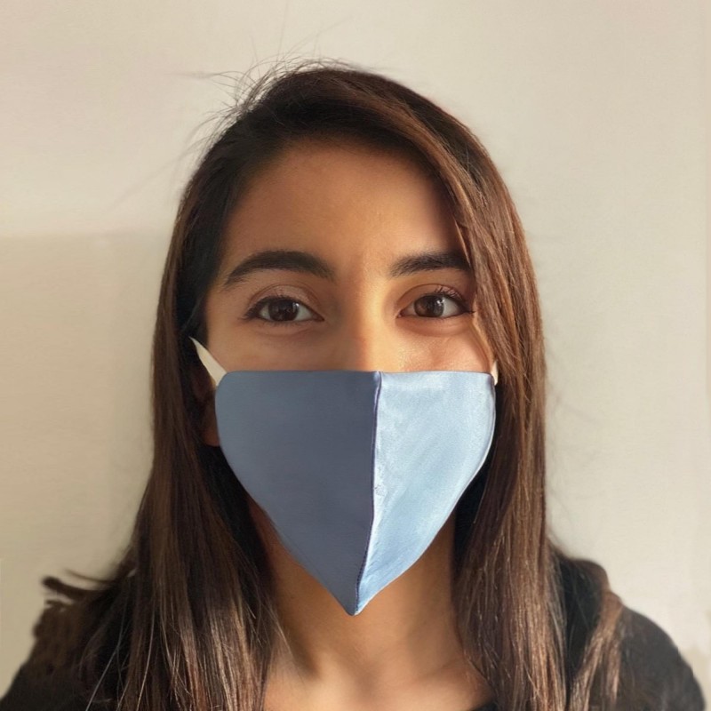 Sky blue Nano silk face mask