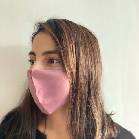 silk face mask Powder pink Nano